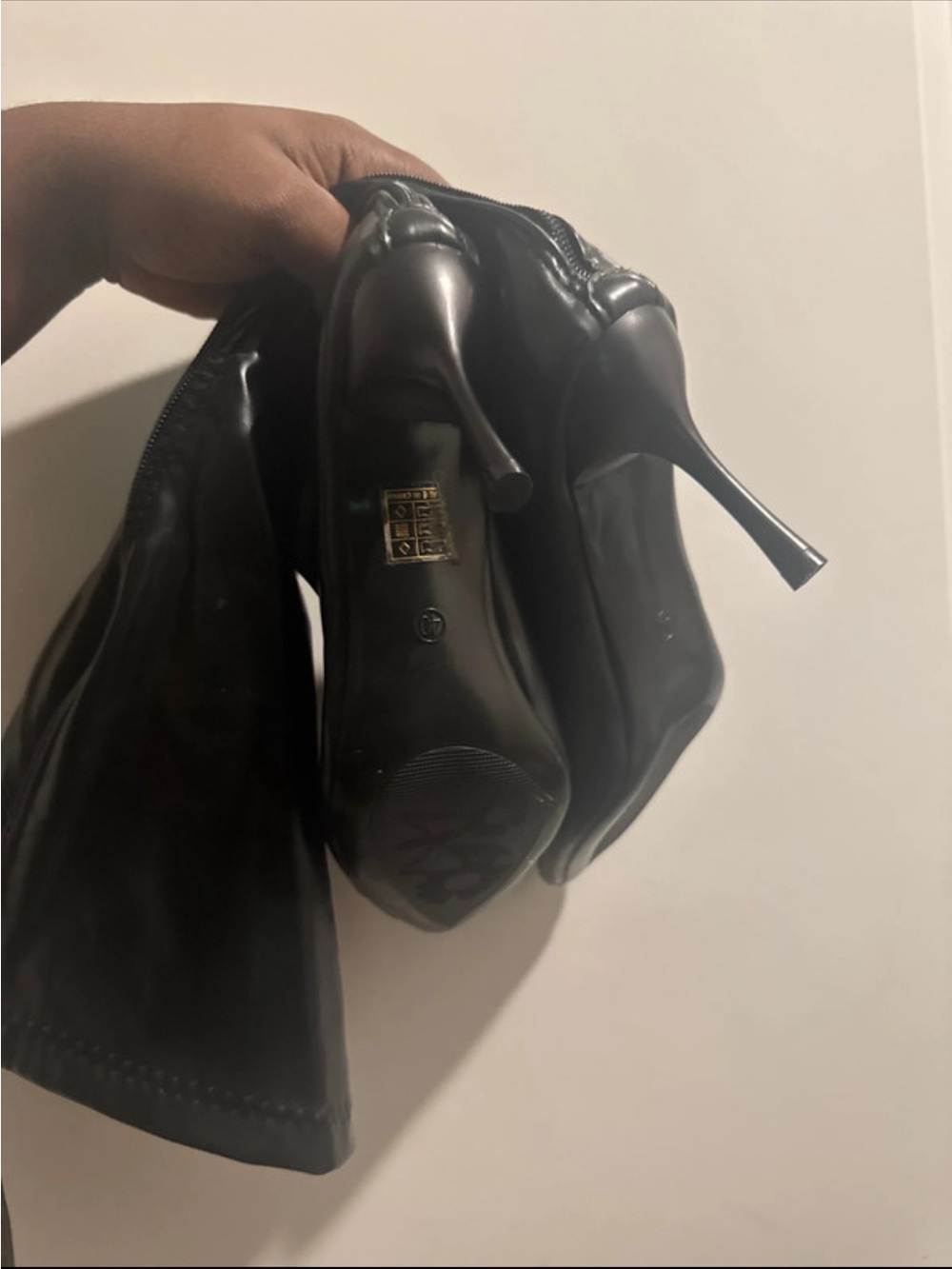Classic Black Stiletto Heel Boots for Women